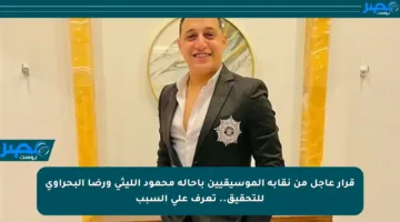 قرار عاجل من نقابة الموسيقيين بإحالة محمود الليثي ورضا البحراوي للتحقيق.. تعرف على السبب